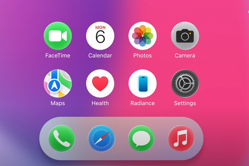 Дизайн iOS 19: Круглые иконки и полупрозрачность