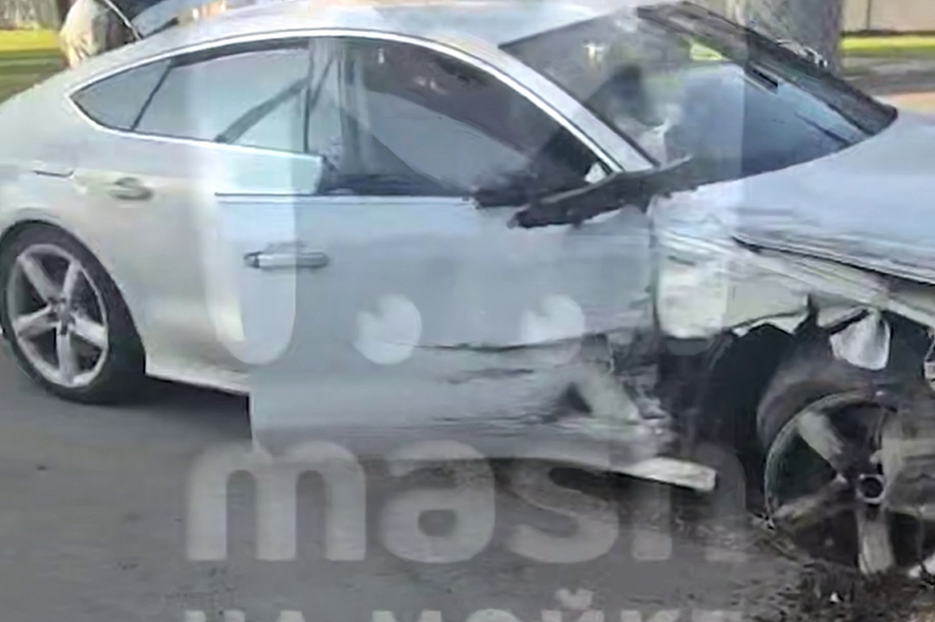 «Audi» отправил пешехода в кому: видео из Петербурга